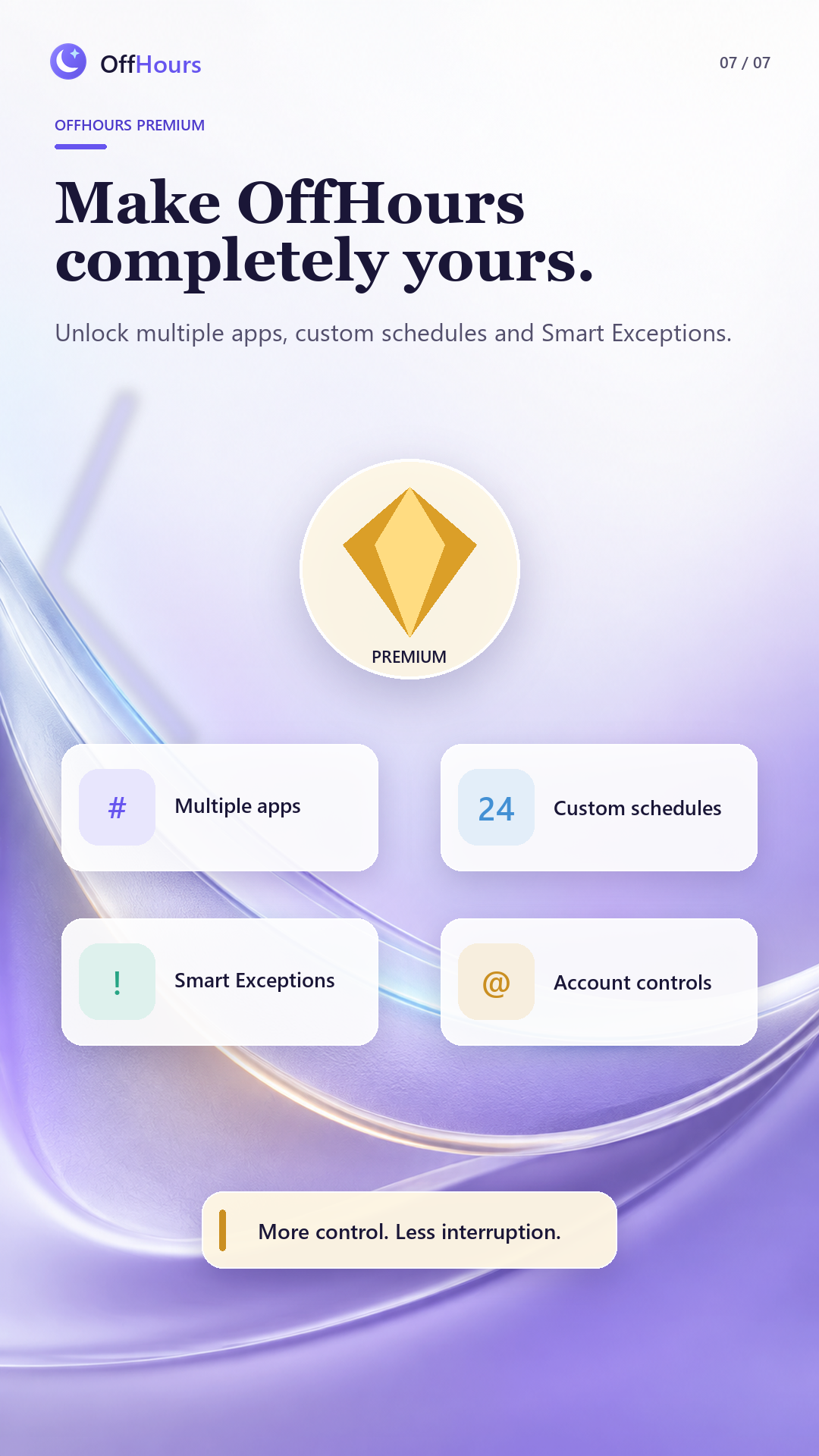 Unlock your full OffHours with Premium
